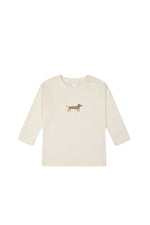 Jamie Kay - Pima Cotton Arnold Long Sleeve Top - Cloud - Basil