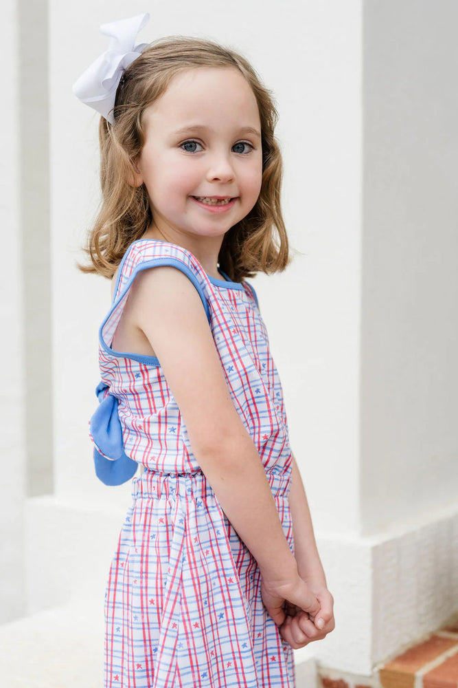 
            
                Load image into Gallery viewer, James &amp;amp; Lottie - Patriotic Knit Kristin Knot Dress
            
        