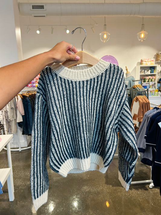 Black & Cream Sweater