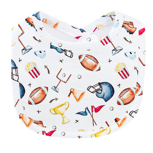 Baby Club Chic - American Football Printed Bib