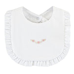 Baby Club Chic - Ruffle Bib with Rosette Embroidery