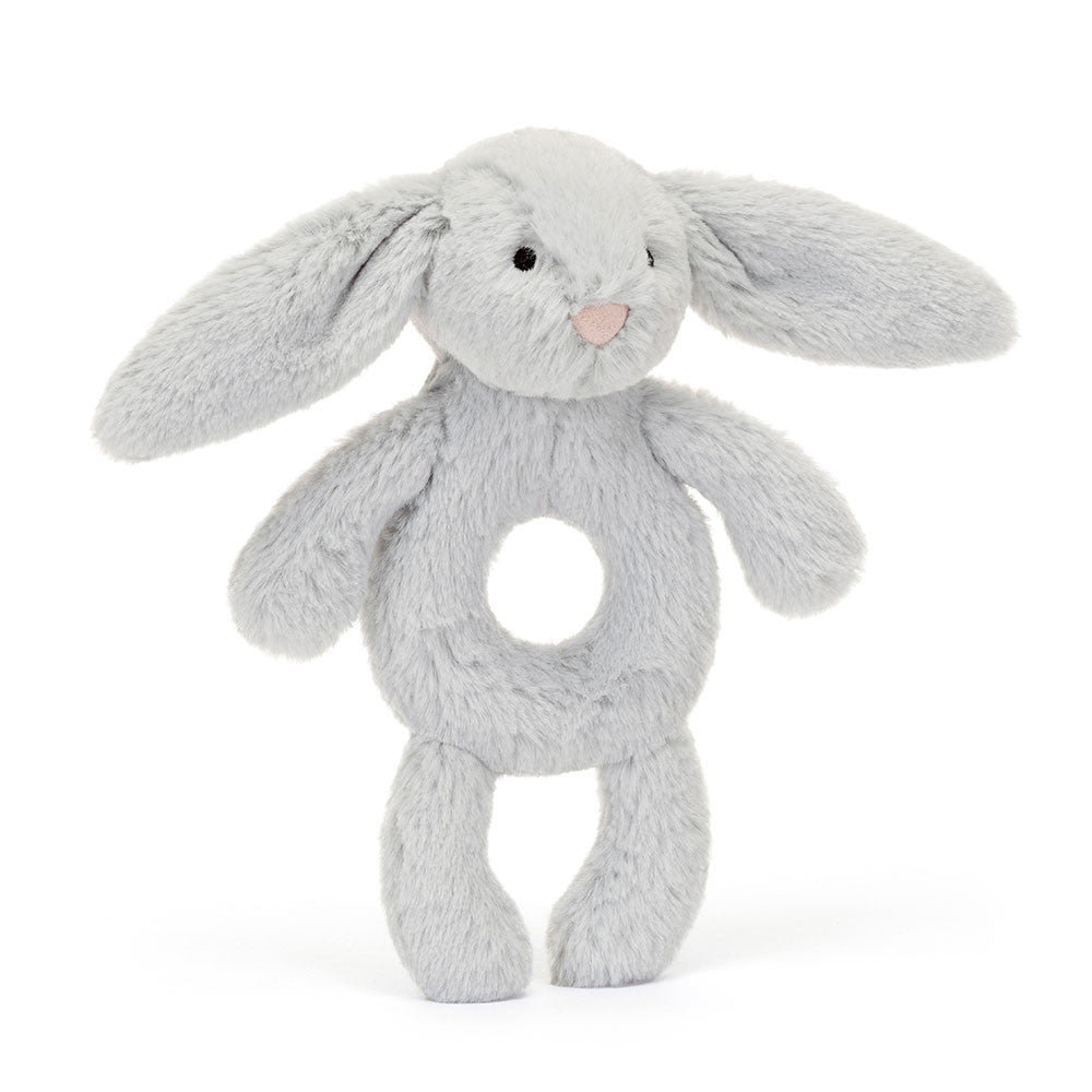 Jellycat- Bashful Grey Bunny Ring Rattle