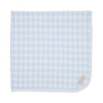 The Beaufort Bonnet Company - Baby Buggy Blanket Buckhead Blue Gingham with Worth Avenue White