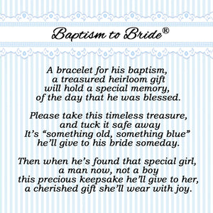 Cherished Moments - Boy's Baptism to Bride® Sterling Silver Baptism Bracelet