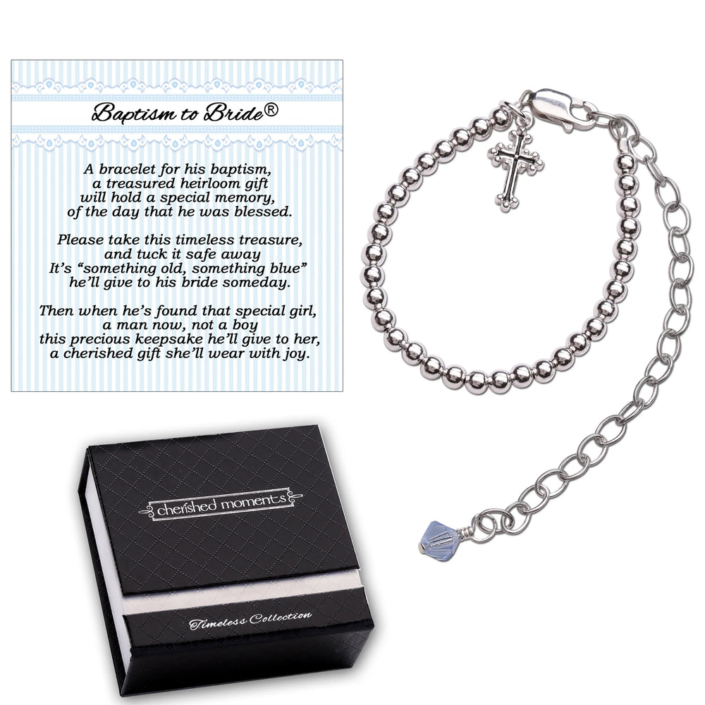 Cherished Moments - Boy's Baptism to Bride® Sterling Silver Baptism Bracelet