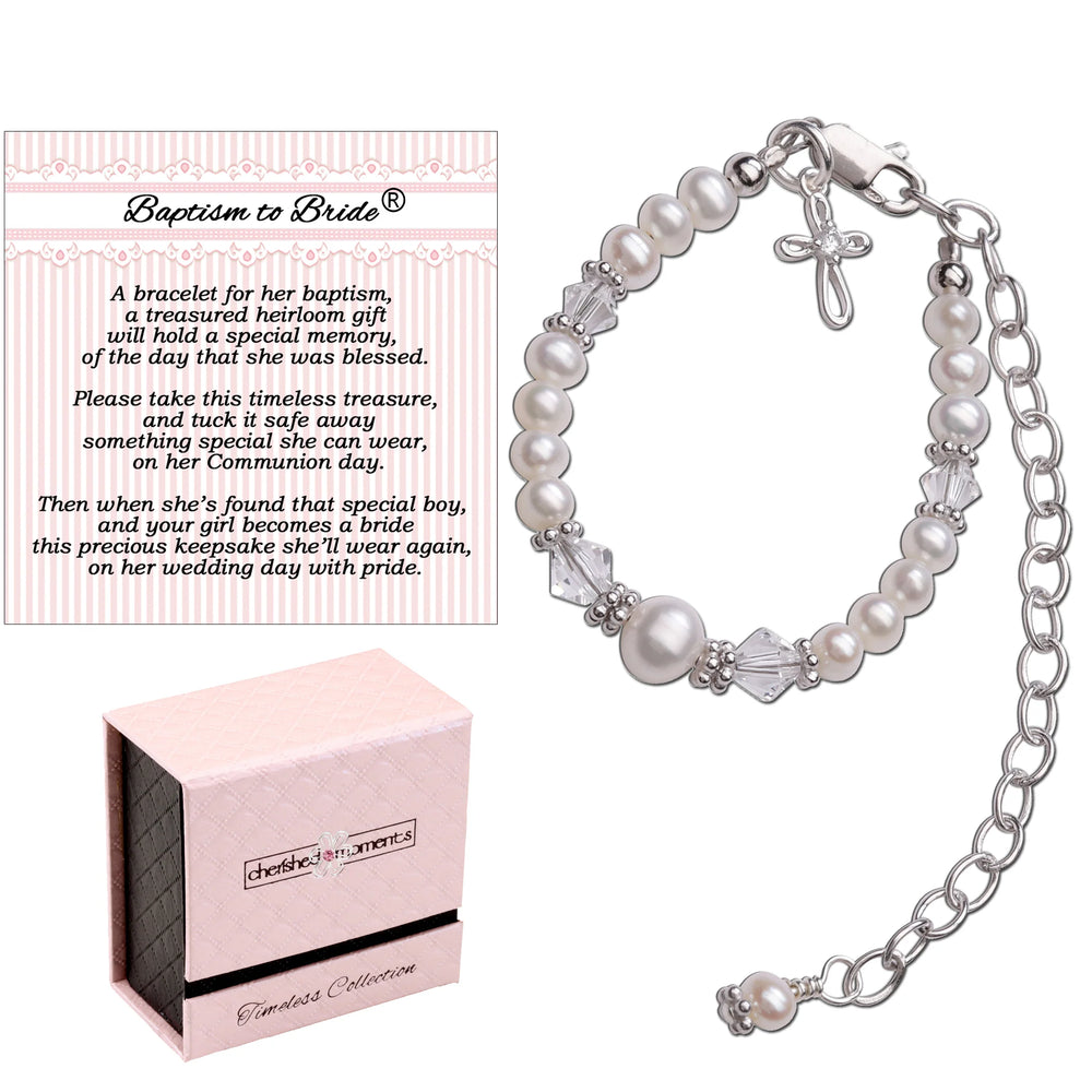 Cherished Moments - Baptism to Bride® Sterling Silver Baptism Bracelet