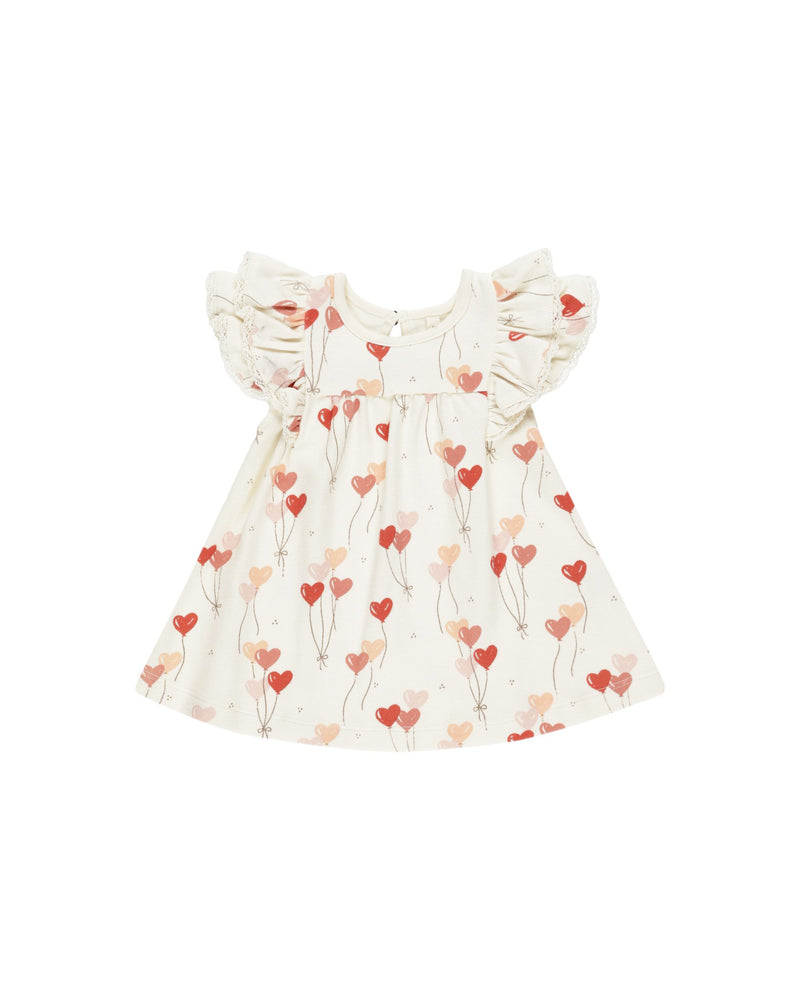 Quincy Mae - Flutter Dress || Heart Balloons