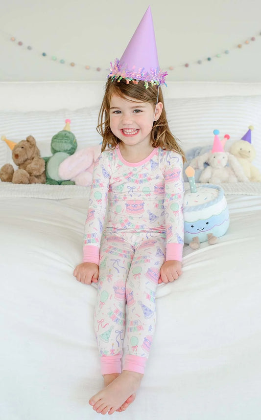 Birthday Bash Pink Two Piece Pajama Set