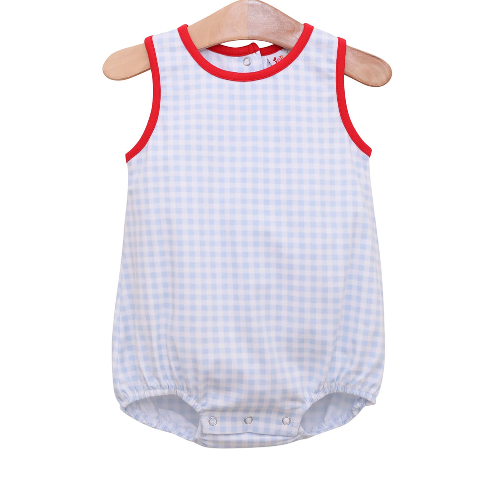 Jellybean - Blue Gingham/Red Bubble