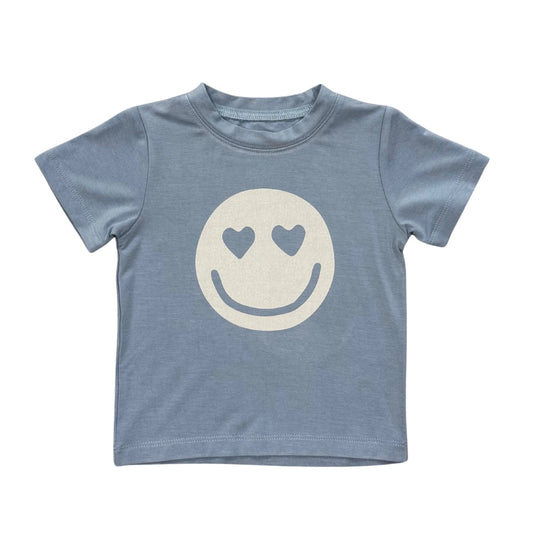 Heart Eyes Smile Face Boy's Short Sleeve Tee
