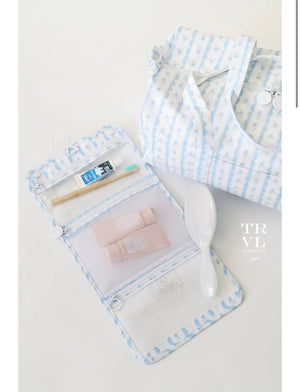 TRVL Design - Hanging Bag Mini Roll-up - Ribbon Floral Blue