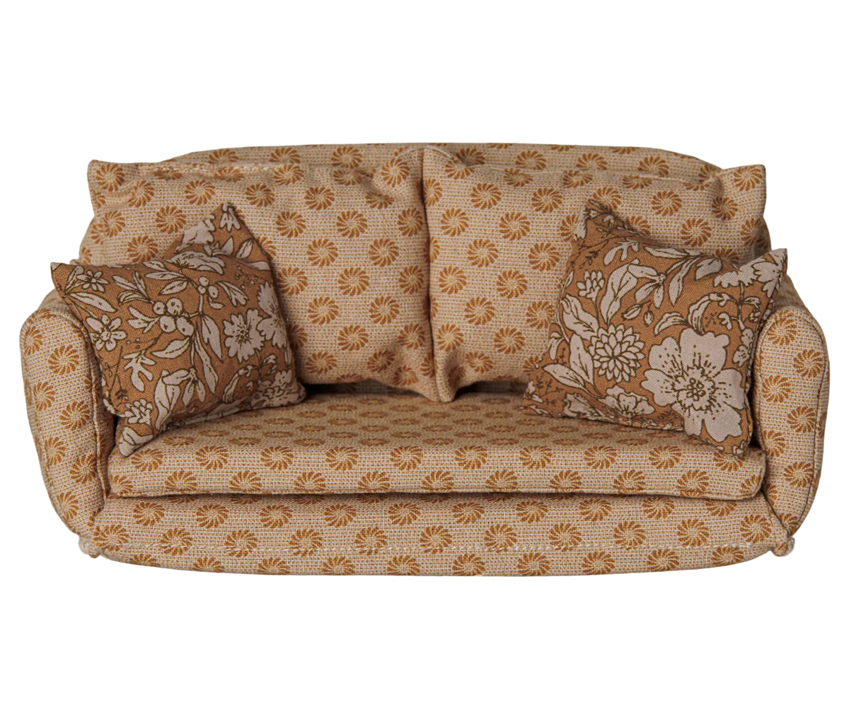 Maileg Sofa Bed Mouse Large in ocher, miniature furniture for mouse toys