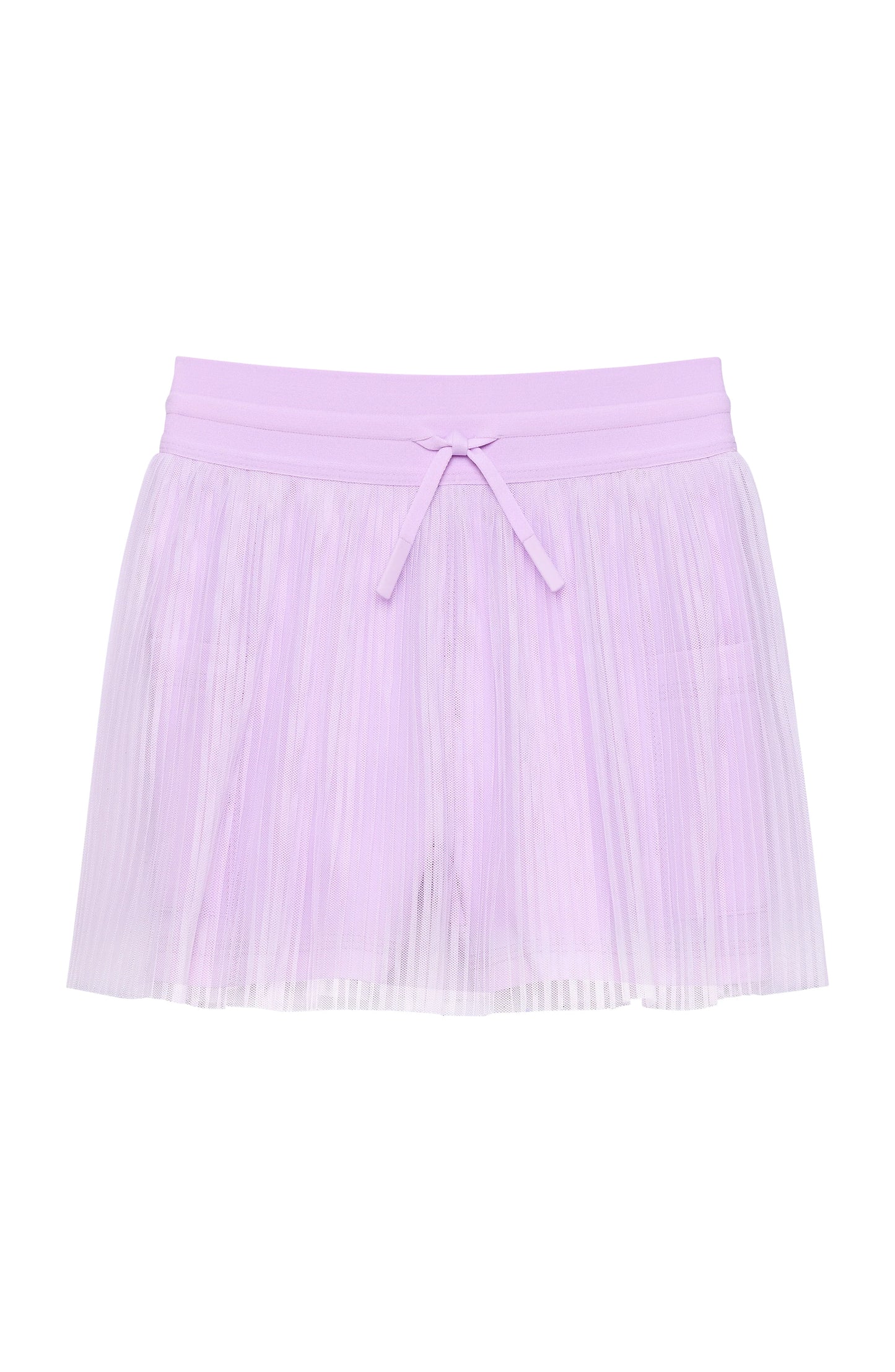 Lavender pleated skort for kids by Courtside Kids, featuring a stylish, comfortable design with pleats and a soft fabric finish.