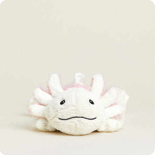 Warmies Axolotl plush toy from the Warmies collection, soft and cuddly with detailed features and vibrant colors.