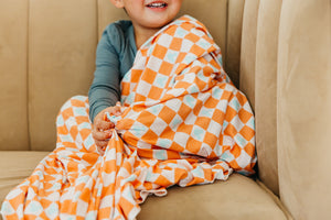 Copper Pearl - Mickey Mouse Halloween Check Swaddle Blanket