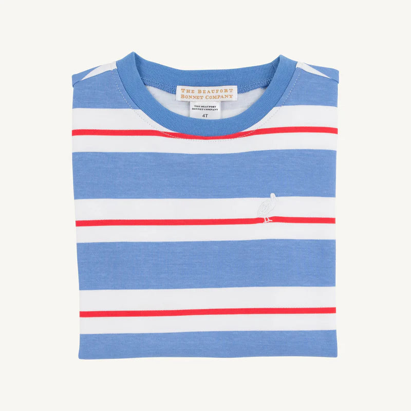 The Beaufort Bonnet Company - Carter Crewneck - Barbados/RichmondRed/ White Stripe/WAW