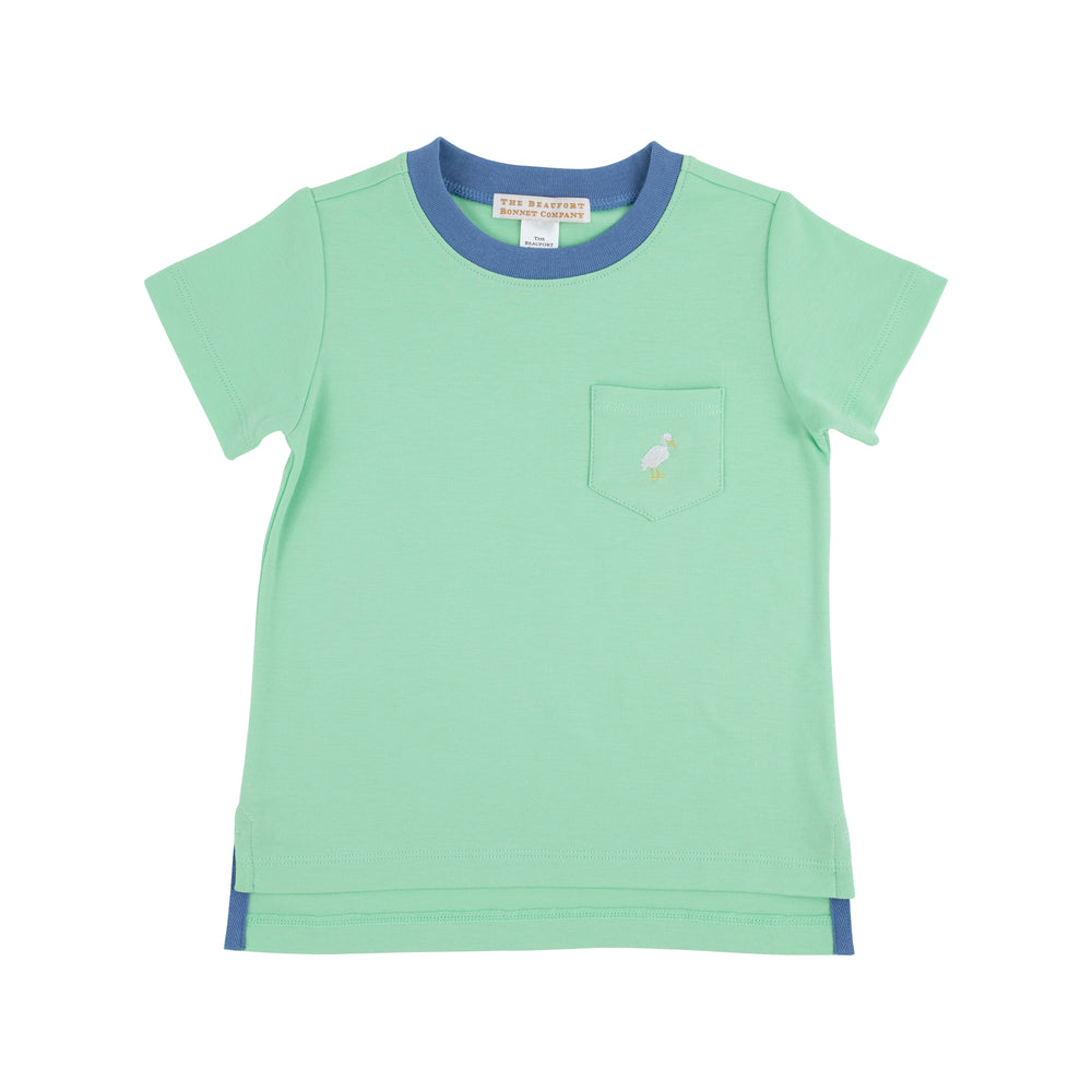 The Beaufort Bonnet Company - Carter Crewneck - Pocket - Grace Bay Green/Barbados Blue/Multicolor