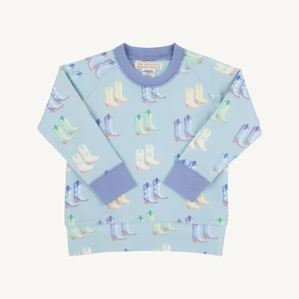 Cute to Boot Buckhead Blue Cassidy Comfy Crewneck