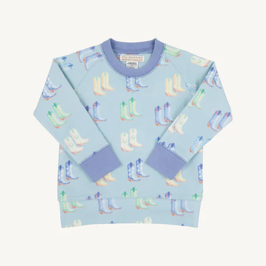 Cute to Boot Buckhead Blue Cassidy Comfy Crewneck