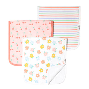 Copper Pearl Burp Cloth Set - Cheery