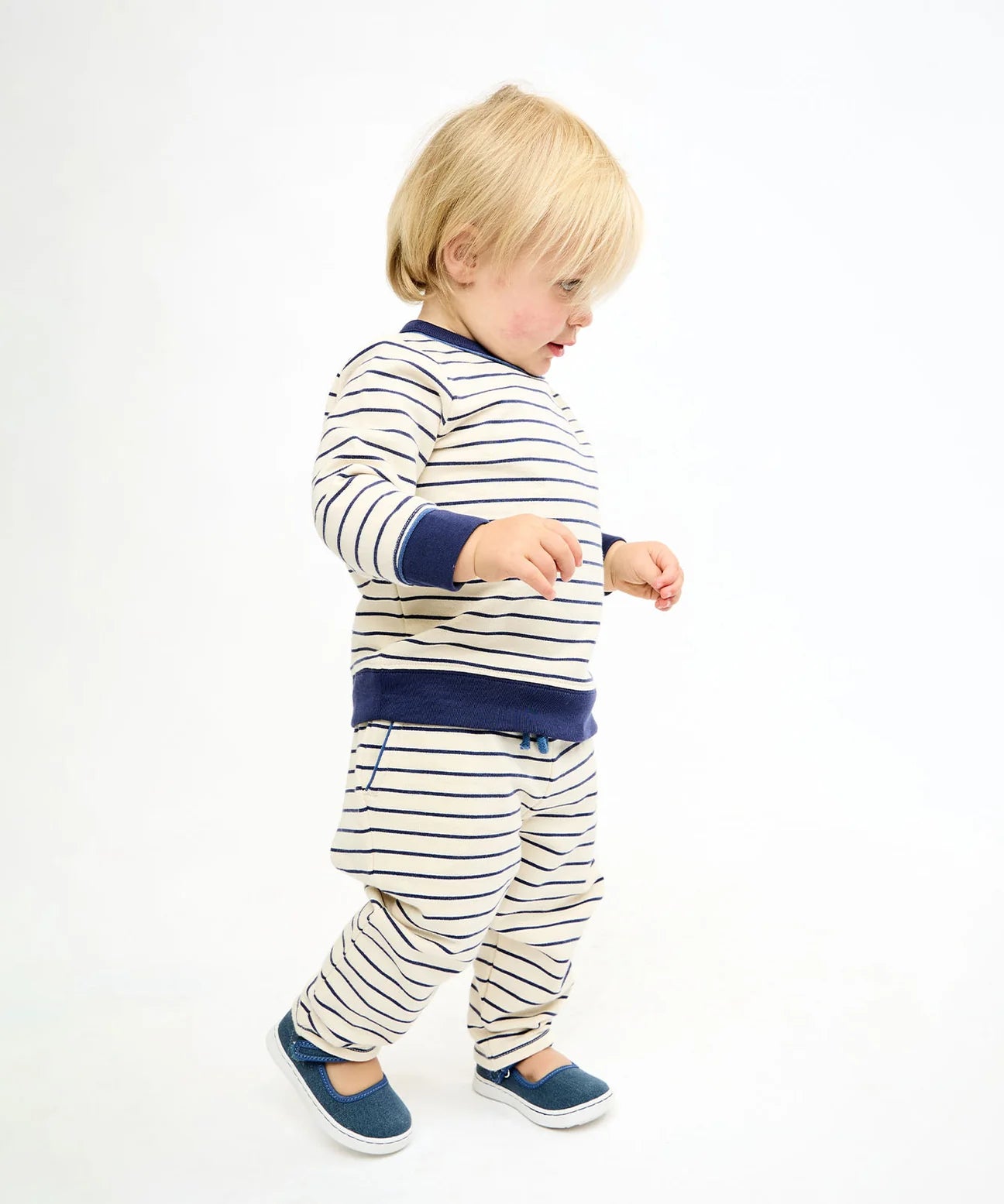 Navy French Stripe Chris Jogger