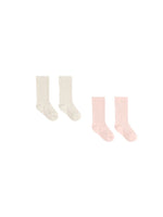 Quincy Mae - Ivory/Bubblegum Sock Set