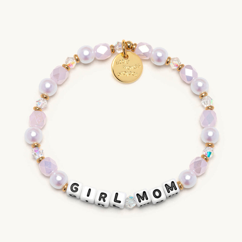 Little Words Project bracelet featuring motivational words, designed for women, with colorful beads and adjustable cord.