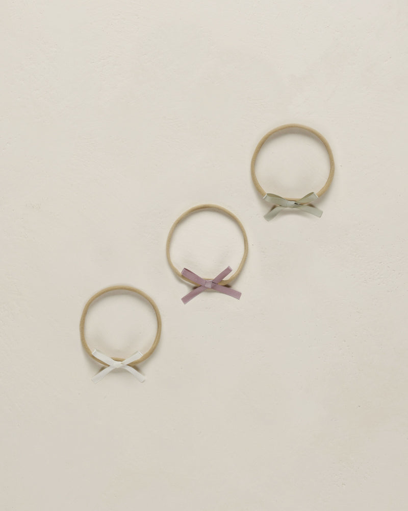 Noralee - Lavender, Sage, Ivory Baby Bow Headbands