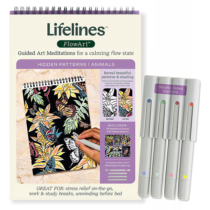 FlowArt Hidden Patterns Animals by Lifelines, featuring intricate animal designs on high-quality print artwork.