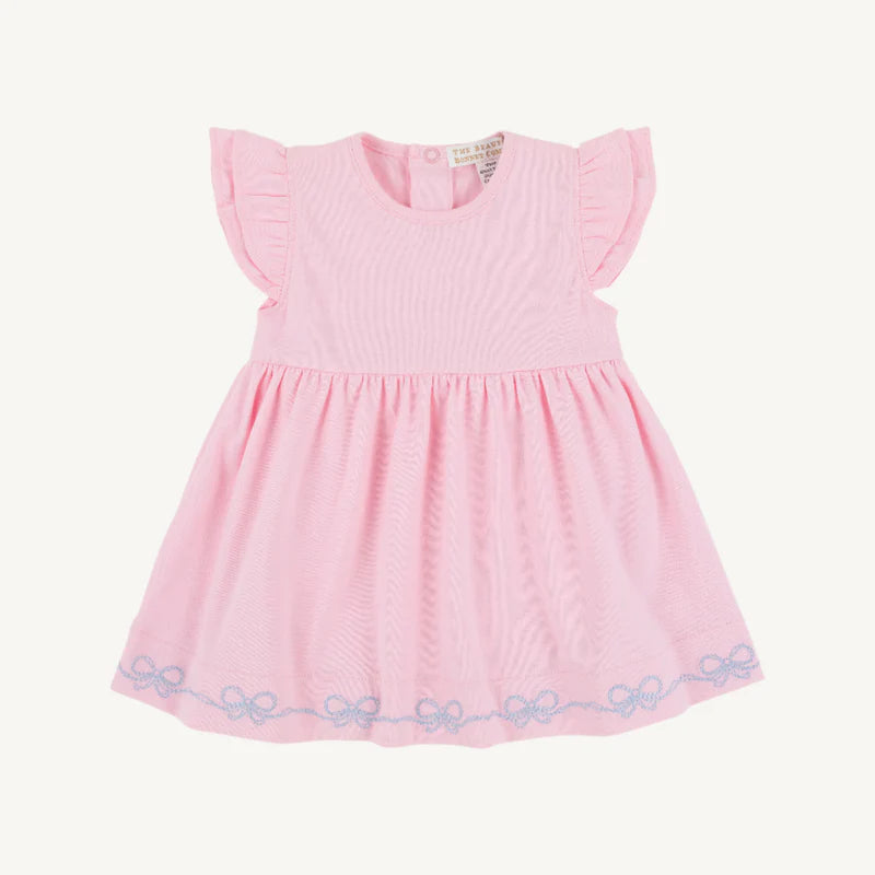 The Beaufort Bonnet Company - Pier Party Pink Daisy's Diaper Cover Dress