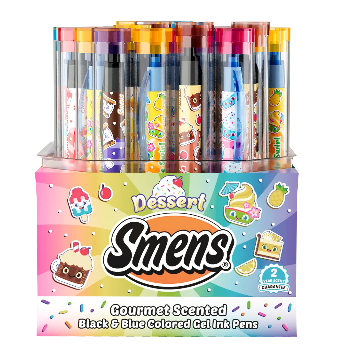 Scentco Dessert Smens in a cylinder with holder, featuring a sweet, dessert-inspired scent and decorative packaging.