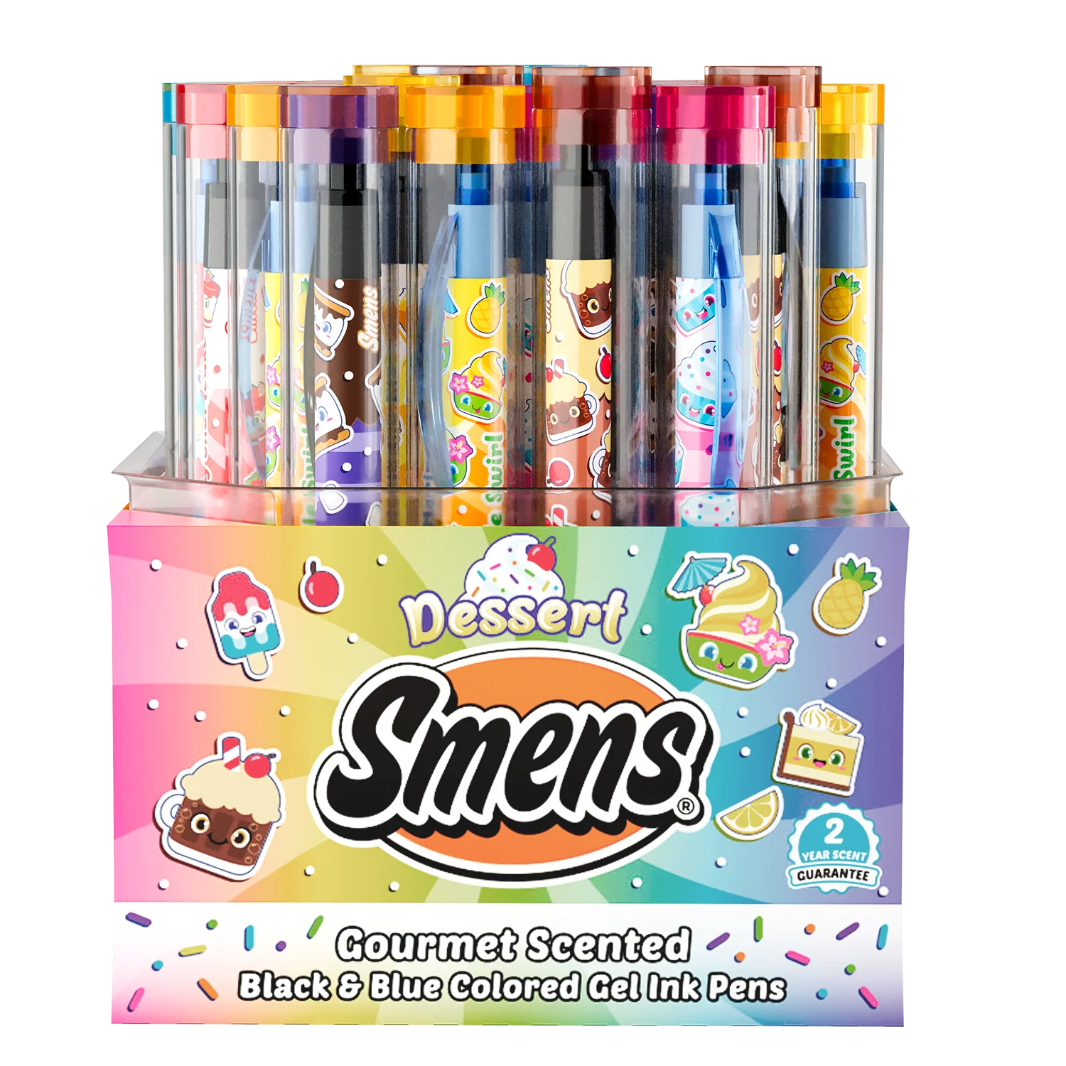 Scentco Dessert Smens in a cylinder with holder, featuring a sweet, dessert-inspired scent and decorative packaging.