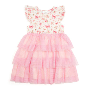 Sweet Wink - Ditsy Floral Short Sleeve Tutu Dress