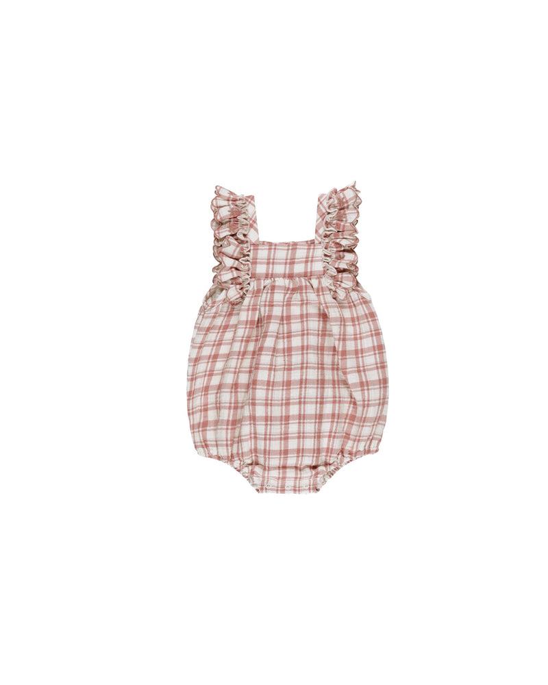 Quincy Mae - Pink Plaid Maya Romper