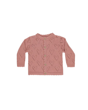 Quincy Mae - Knit Cardigan || Lipstick