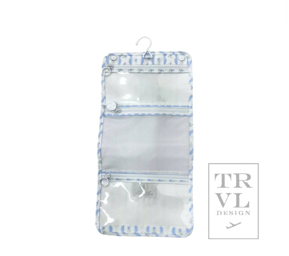 TRVL Design - Hanging Bag Mini Roll-up - Ribbon Floral Blue