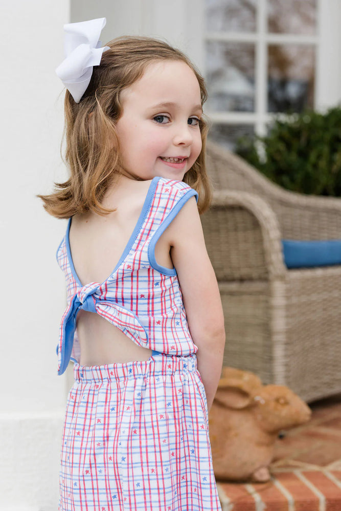 
            
                Load image into Gallery viewer, James &amp;amp; Lottie - Patriotic Knit Kristin Knot Dress
            
        