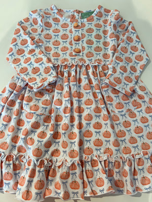 Sage & Lilly - Pumpkin & Bow Pocket Dress