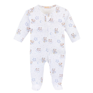 Baby Club Chic - Blue Sleep Tight Zip Footie