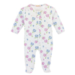 Baby Club Chic - Lilac Hydrangeas Zip Footie