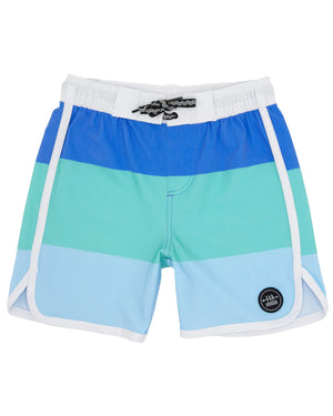 Feather 4 Arrow - Marina Blue Block Stripe Boardshort