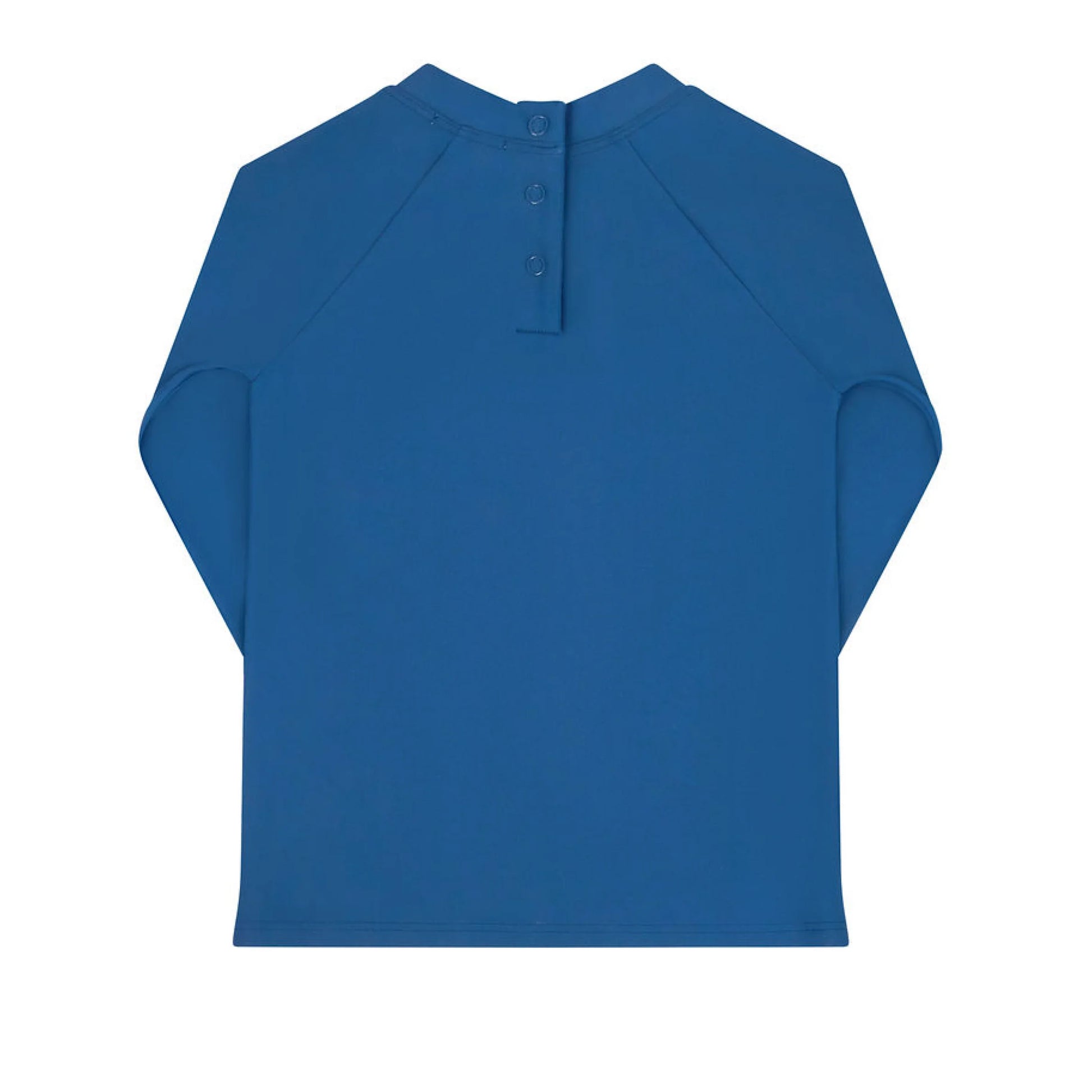 Unisex navy peony Lone Sleeve rashguard by Minnow showing lightweight fabric and long sleeves for sun protection.
