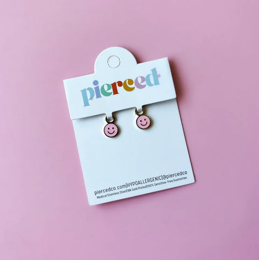 Pierced Co -Pink Smiley Charms