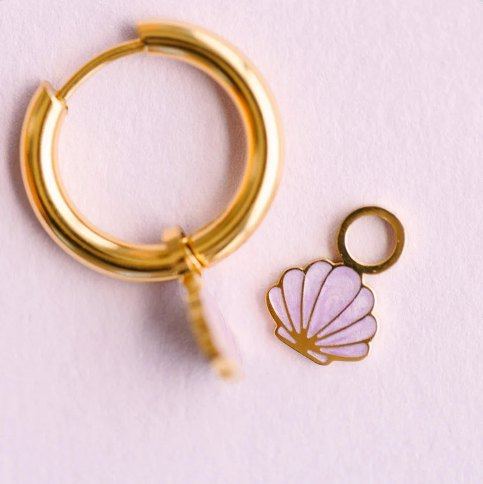Purple Seashell Charms