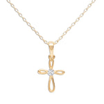 Cherished Moments - Gold-Plated Infinity Cross Necklace