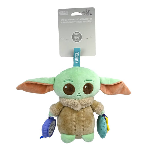 Star Wars Grogu full body on-the-go activity toy by Kids Preferred, featuring colorful interactive elements and portable design.