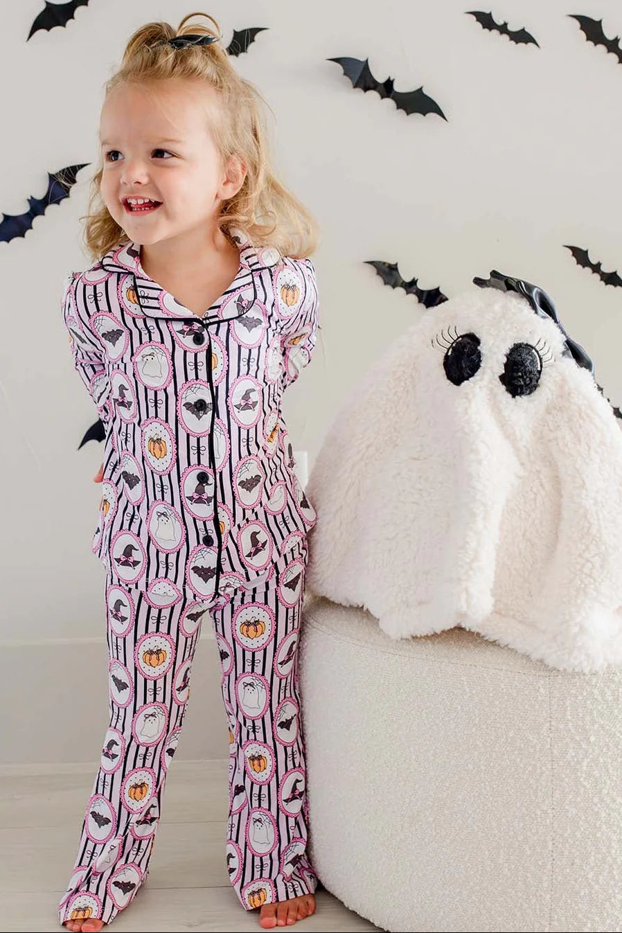 Galloween Girl's Halloween Two Piece Flare Loungeset