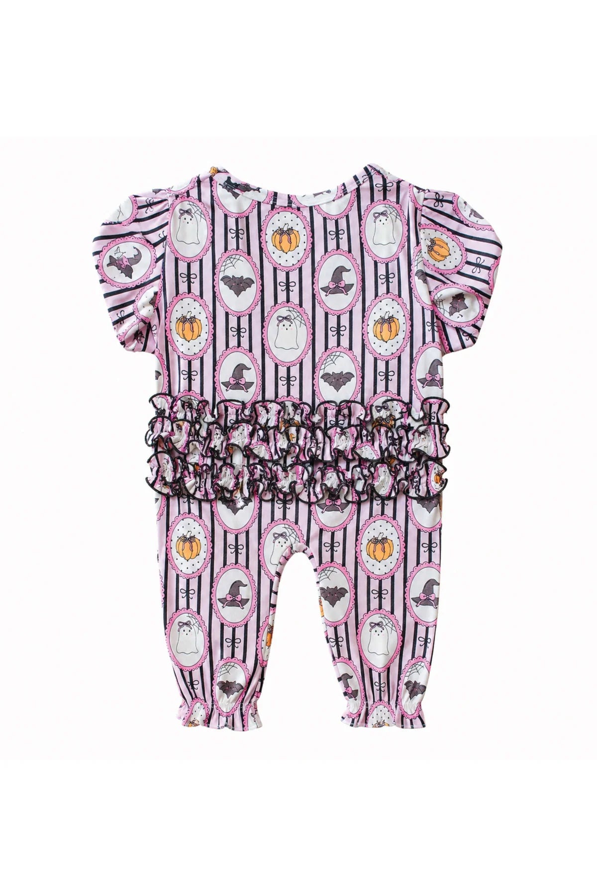 Galloween Halloween Ruffle Zipper Footie