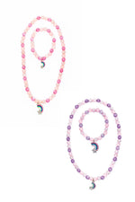 Great Pretenders - Purple Rainbow Necklace & Bracelet Set