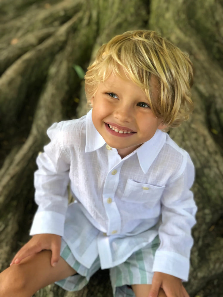 
            
                Load image into Gallery viewer, Me &amp;amp; Henry - Atwood White Cotton Shirt
            
        